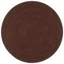 vidaXL Tissu à main tissé rond 90 cm jute gris