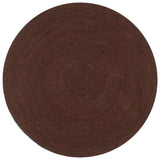 vidaXL Handmade Round Rug 90 cm Jute Grey