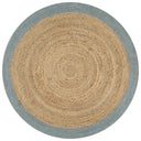 vidaXL Hand-Braided Rug with Grey Border 90 cm Jute