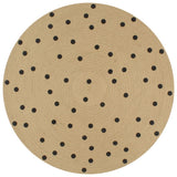 vidaXL Hand-Braided Polka Dot Jute Rug 90 cm