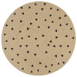 vidaXL Hand-Braided Polka Dot Jute Rug 90 cm
