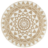 vidaXL Hand-Braided Polka Dot Jute Rug 90 cm