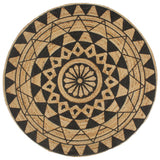 vidaXL Hand-Braided Polka Dot Jute Rug 90 cm