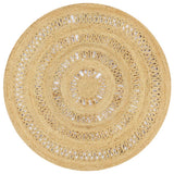 vidaXL Handmade Braided Jute Rug 90 cm