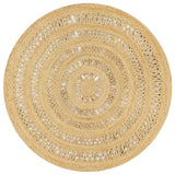 vidaXL Handmade Braided Jute Rug 90 cm