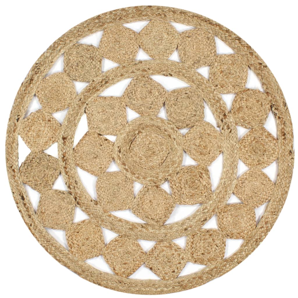 vidaXL Rug handmade 90 cm braided jute