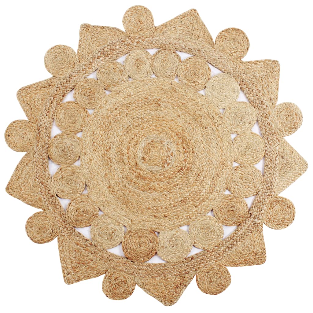 vidaXL Handmade Rug 90 cm Braided Jute