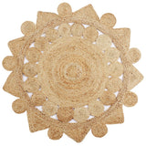 vidaXL Handmade Rug 90 cm Braided Jute