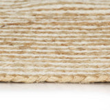 vidaXL Hand-Braided Rug with Spiral Design 90 cm Jute White