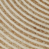 vidaXL Hand-Braided Rug with Spiral Design 90 cm Jute White