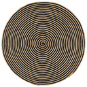 vidaXL Hand-Braided Rug with Spiral Design 90 cm Jute White
