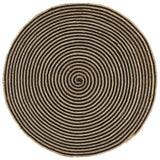 vidaXL Hand-Braided Rug with Spiral Design 90 cm Jute White