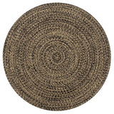 vidaXL Vloerkleed handgemaakt 90 cm jute wit en naturel