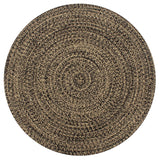 vidaXL Vloerkleed handgemaakt 90 cm jute wit en naturel
