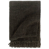 vidaXL Plaid 125x150 cm cotton anthracite and brown