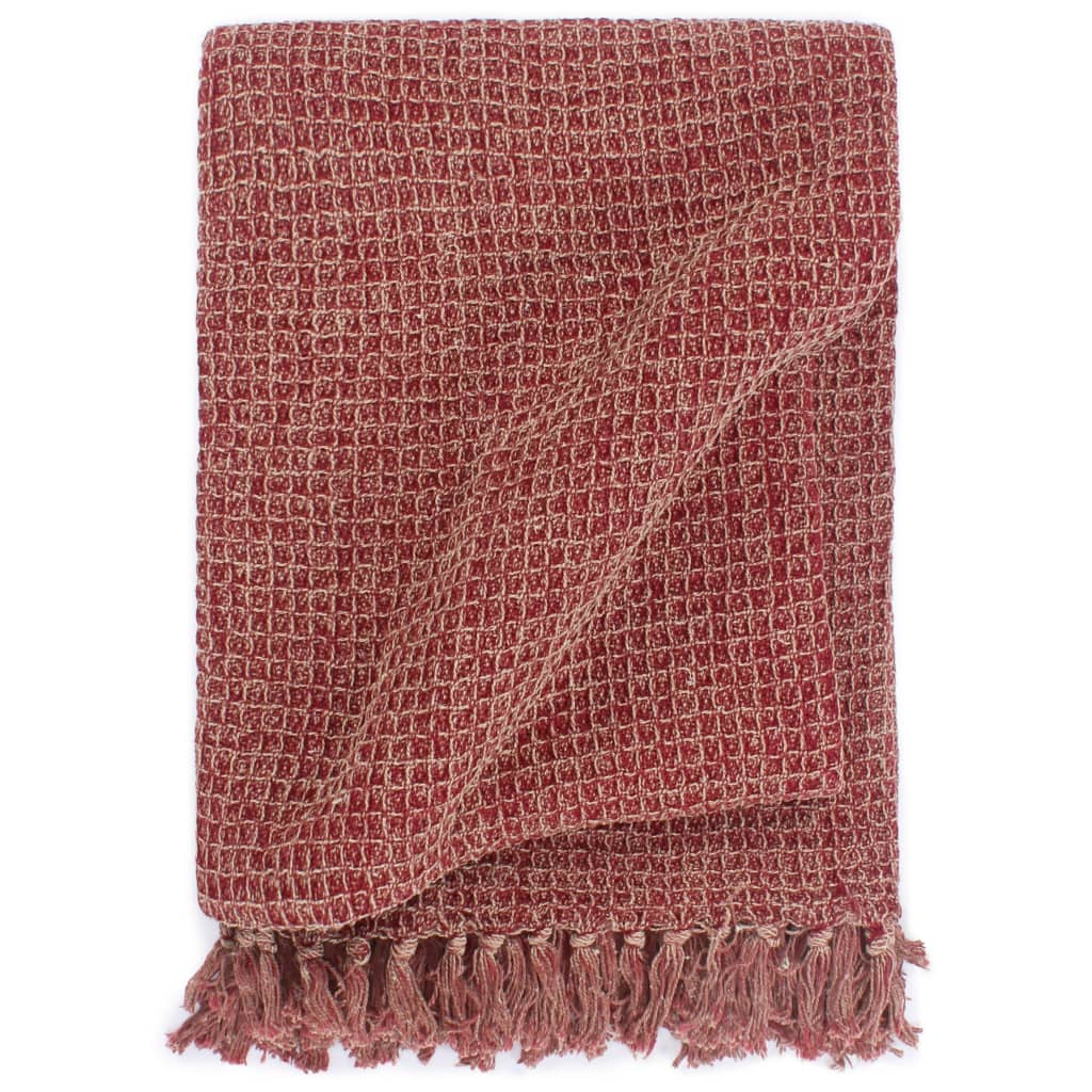 vidaXL Plaid 125x150 cm cotton anthracite and brown