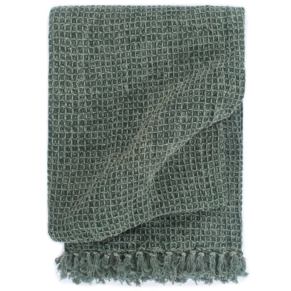 vidaXL Plaid 125x150 cm cotton anthracite and brown