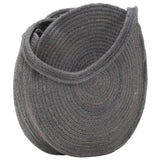 vidaXL Round Handmade Jute Shoulder Bag Dark Grey