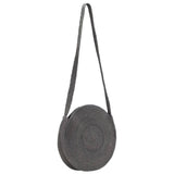 vidaXL Round Handmade Jute Shoulder Bag Dark Grey