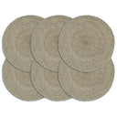 vidaXL Placemats 4 st rond 38 cm jute natuurlijk