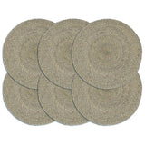 vidaXL Placemats 4 pcs round 38 cm jute natural