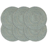 vidaXL Placemats 4 pcs round 38 cm jute natural