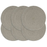 vidaXL Placemats 4 pcs round 38 cm jute natural
