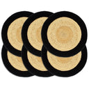 vidaXL Placemats 4 st rond 38 cm jute natuurlijk