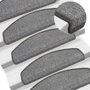 vidaXL Stair Mats 15 pcs 56x17x3 cm Anthracite Half Round