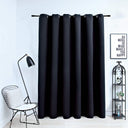 vidaXL Gordijn verduisterend avec anneaux métalliques 290x245 cm noir