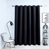 vidaXL Blackout Curtain with Metal Rings 290x245 cm Black