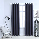 vidaXL Gordijn verduisterend avec anneaux métalliques 2 pcs 140x175 cm noir