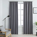 vidaXL Gordijnen verduisterend avec haken 2 st 140x175 cm noir