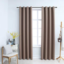 vidaXL Gordijn verduisterend avec anneaux métalliques 2 pcs 140x175 cm noir