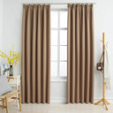vidaXL Gordijnen verduisterend avec haken 2 st 140x175 cm noir