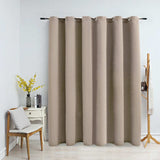 vidaXL Blackout Curtain with Metal Rings 290x245 cm Black