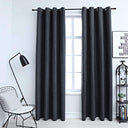 vidaXL Rideaux occultants à œillets 2 pcs 140x175 cm anthracite