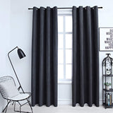 vidaXL Rideaux occultants à œillets 2 pcs 140x175 cm anthracite