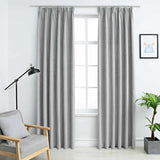 vidaXL Blackout Curtains with Hooks 2 pcs 140x175 cm anthracite