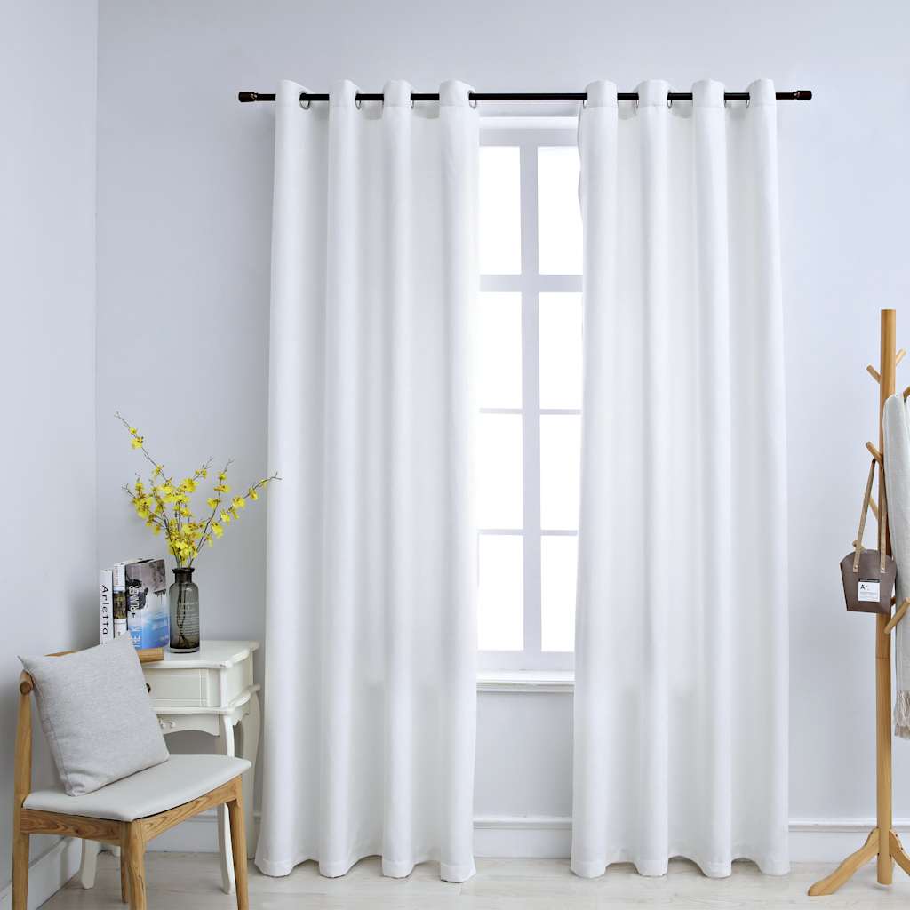 vidaXL Rideaux occultants à œillets 2 pcs 140x175 cm anthracite