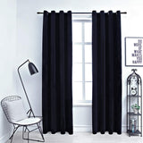 vidaXL Gordijn verduisterend met ringen 2 st 140x175 cm fluweel zwart