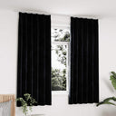 vidaXL Gordijnen verduisterend 2 st met haken 140x175 cm fluweel noir