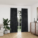 vidaXL Blackout Curtains 2 pcs with Hooks 140x175 cm Velvet Black