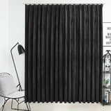 vidaXL Gordijn verduisterend avec haken 290x245 cm fluweel noir
