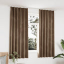 vidaXL Gordijnen verduisterend 2 st met haken 140x175 cm fluweel noir