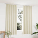 vidaXL Gordijnen verduisterend 2 st met haken 140x175 cm fluweel noir