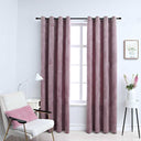 vidaXL Black Velvet Blackout Curtains with Rings 2 pcs 140x175 cm