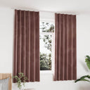 vidaXL Gordijnen verduisterend 2 st met haken 140x175 cm fluweel noir