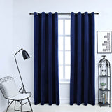 vidaXL Gordijn verduisterend met ringen 2 st 140x175 cm fluweel zwart