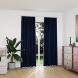vidaXL Blackout Curtains 2 pcs with Hooks 140x175 cm Velvet Black